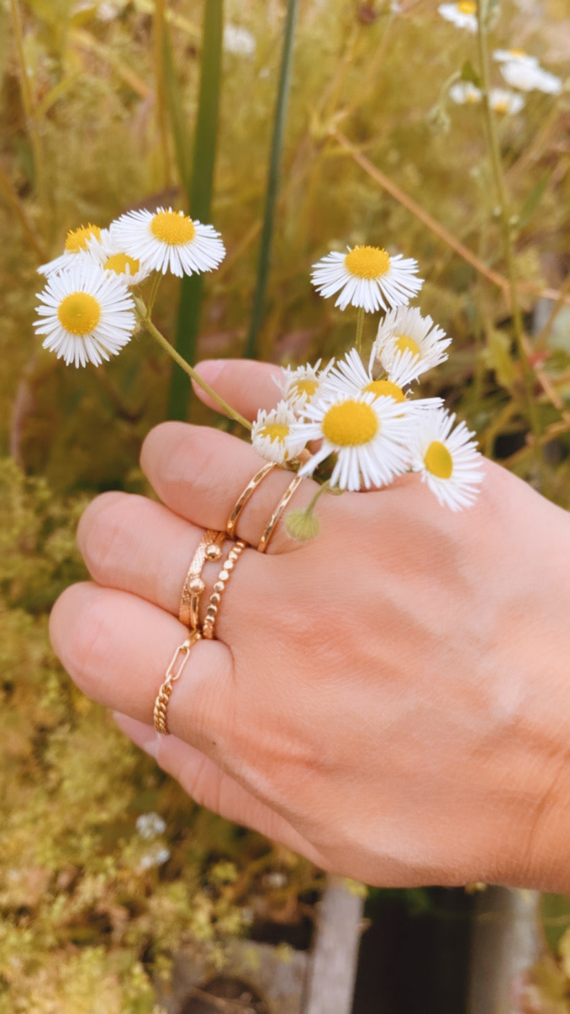 Sparkle Band Ring - Gold Filled