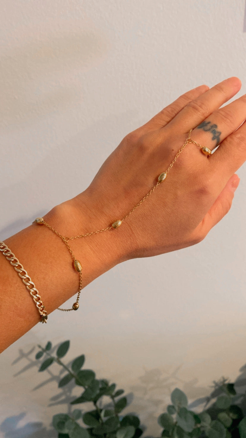 Bead Bracelet/Ring Combo Chain