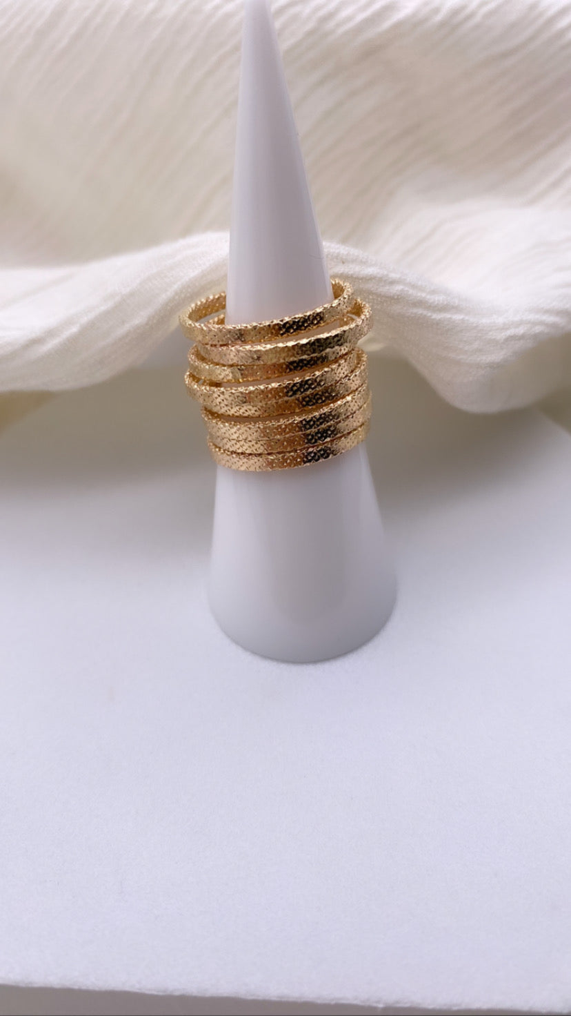 Sparkle Band Ring - Gold Filled
