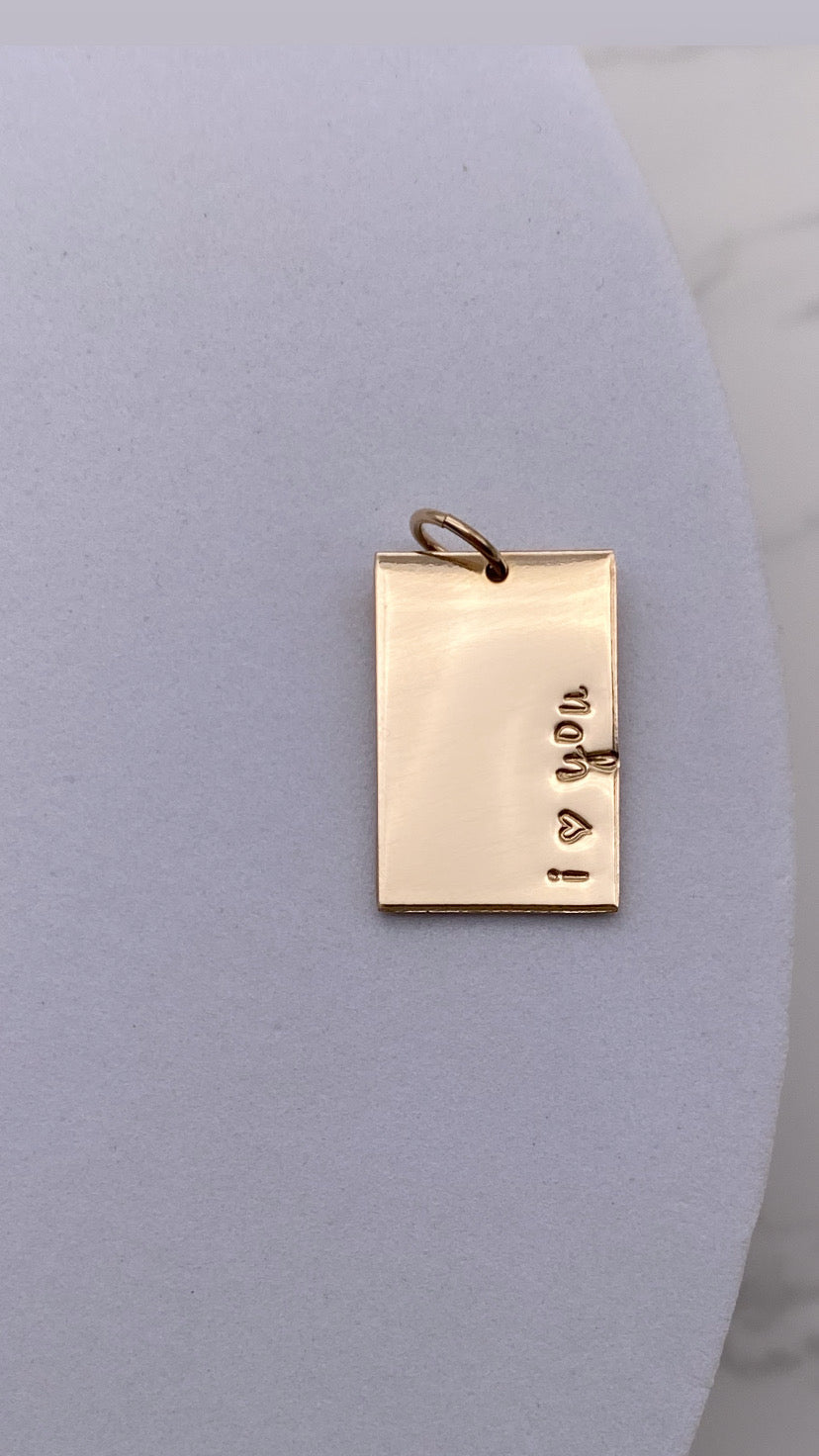 Custom Nickname Rectangle pendant - 40% OFF - FINAL SALE - DISCOUNT APPLIED AT CHECK OUT