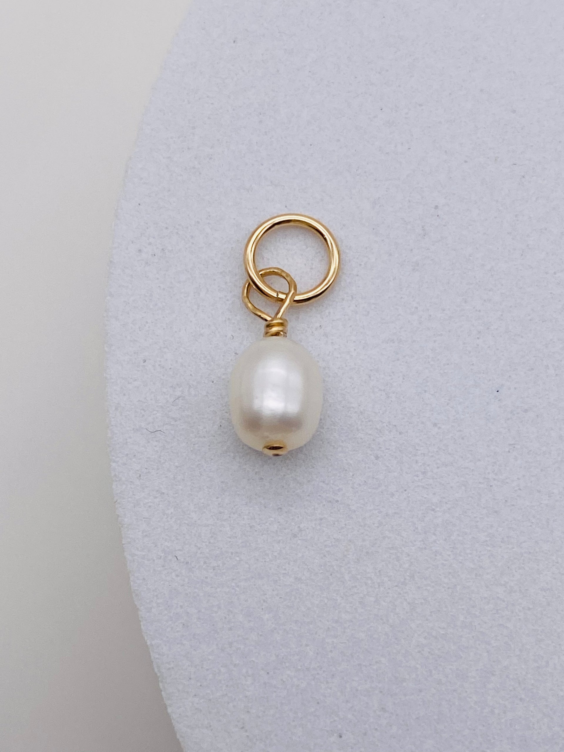 6MM Fresh Water Pearl Charm - Gold Filled
