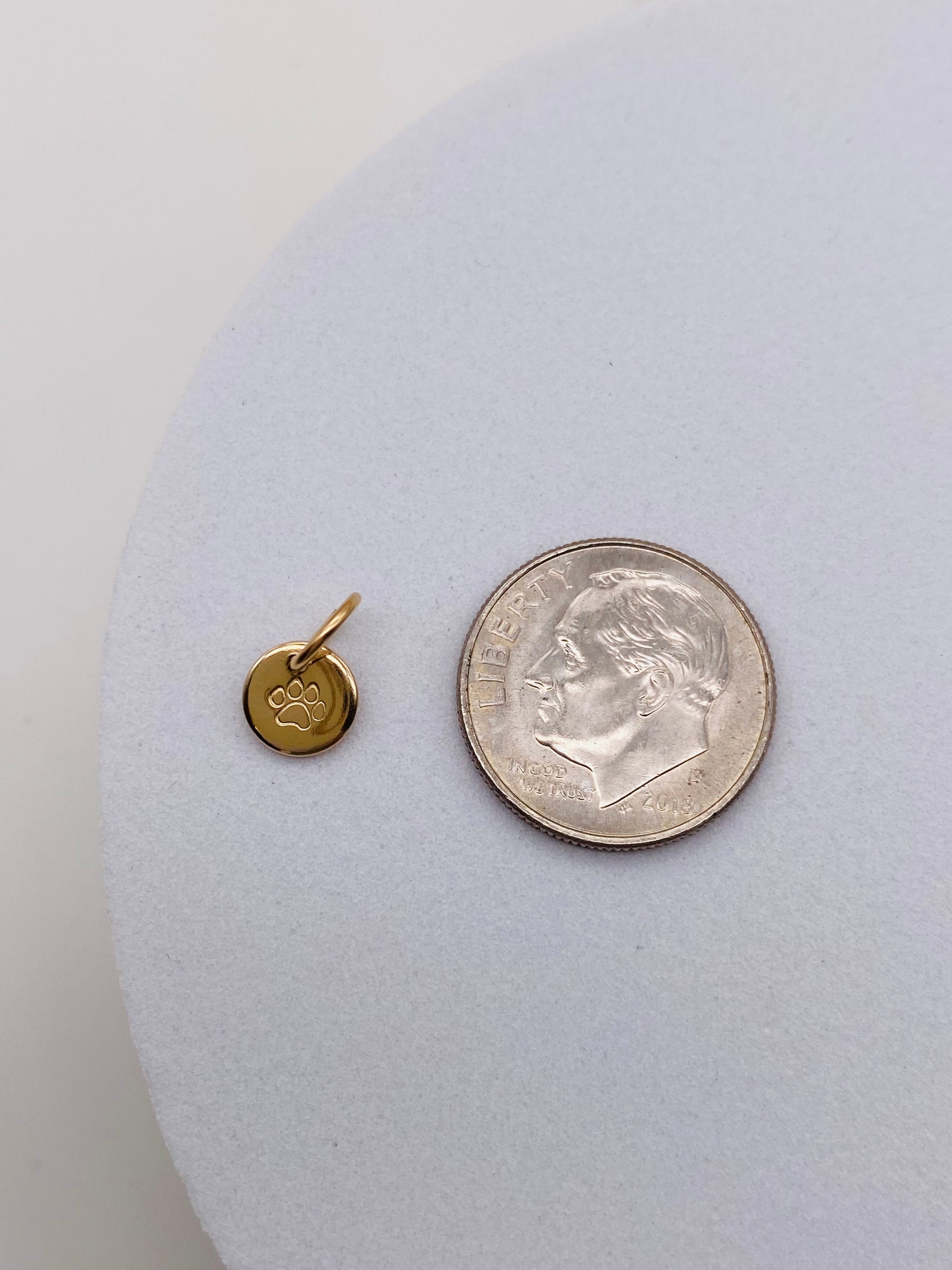 Dog Paw Mini Charm - 40% OFF - FINAL SALE - DISCOUNT APPLIED AT CHECK OUT.