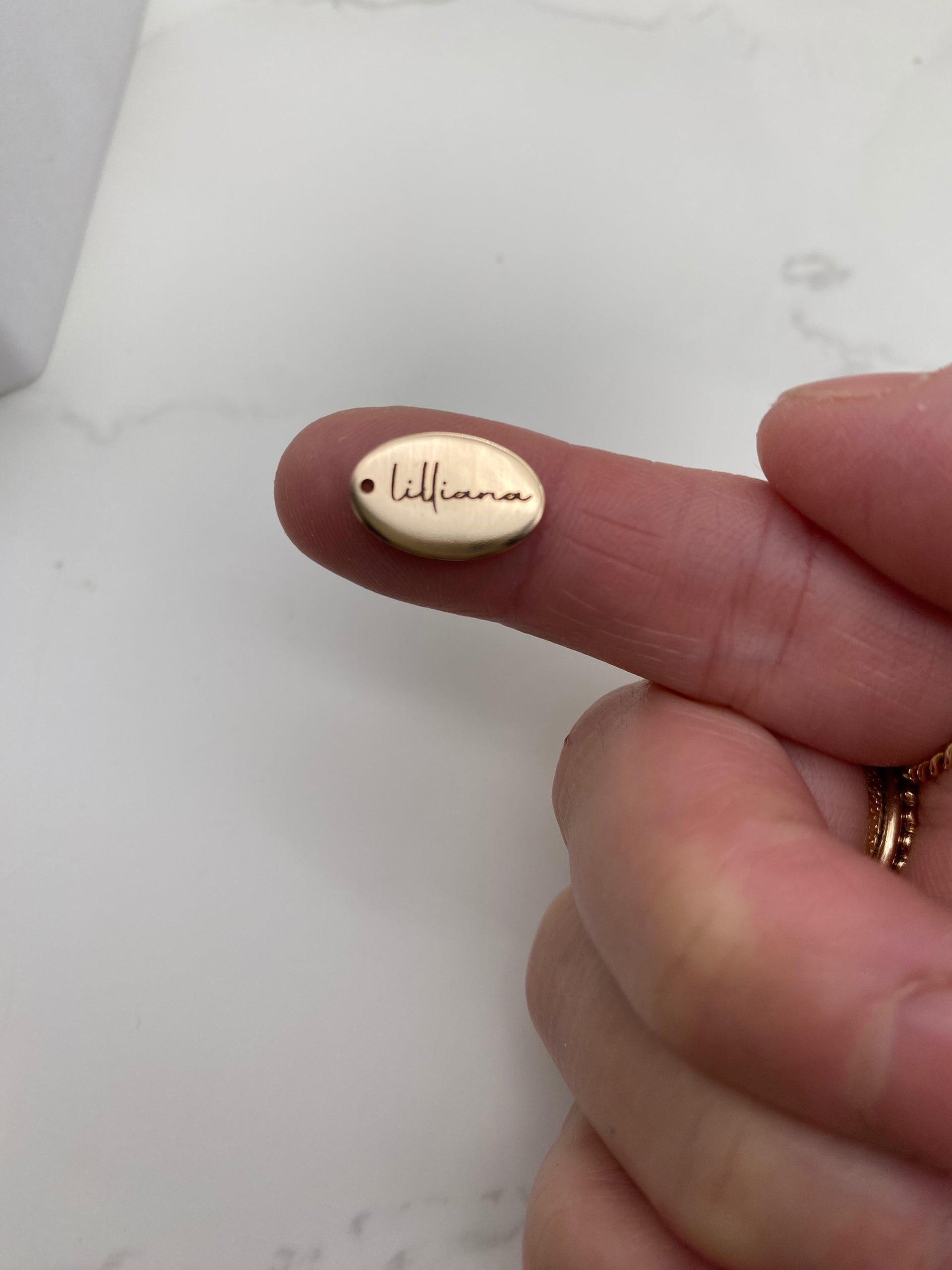 CUSTOM Oval 9x15mm Charm - NEED TO UPLOAD A PHOTO - READ DESCRIPTION TAB - Gold Filled