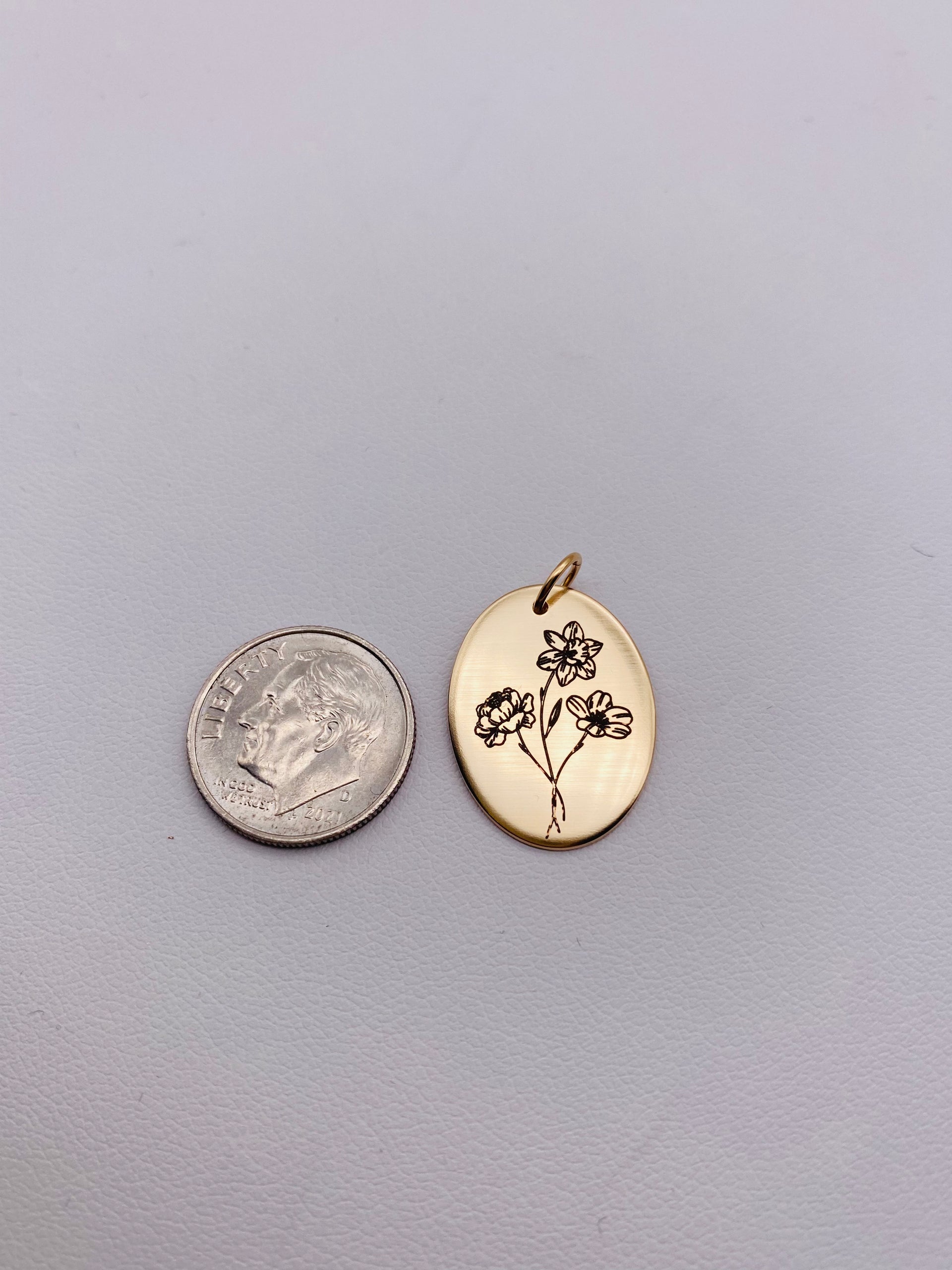 BOUQUET Birth Flower Charm - Gold Filled