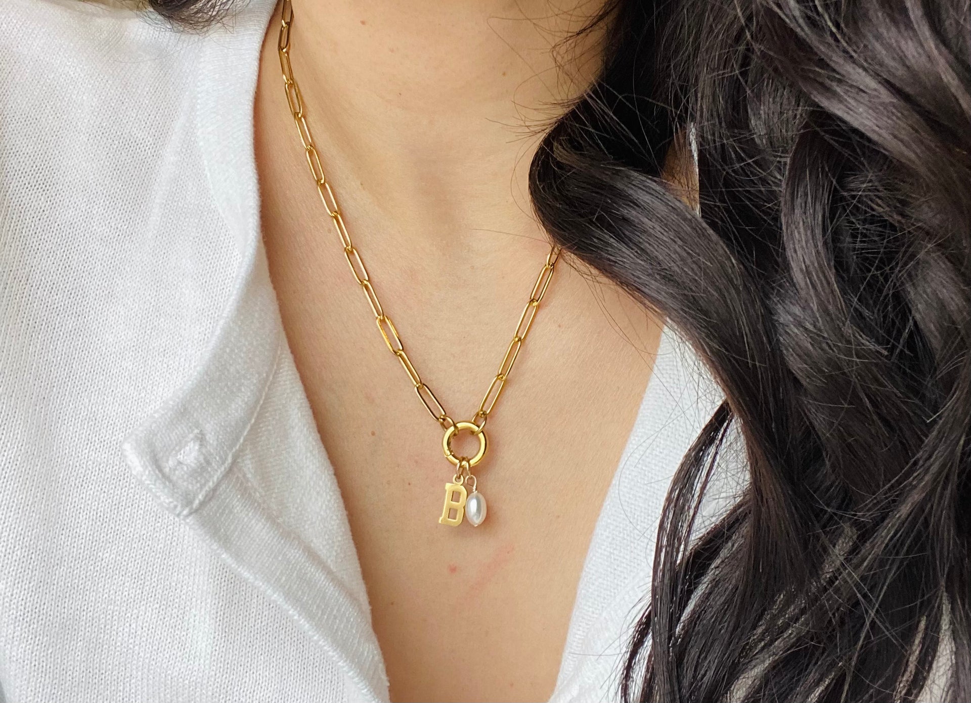 Plain Circle CHARM HOLDER Necklace