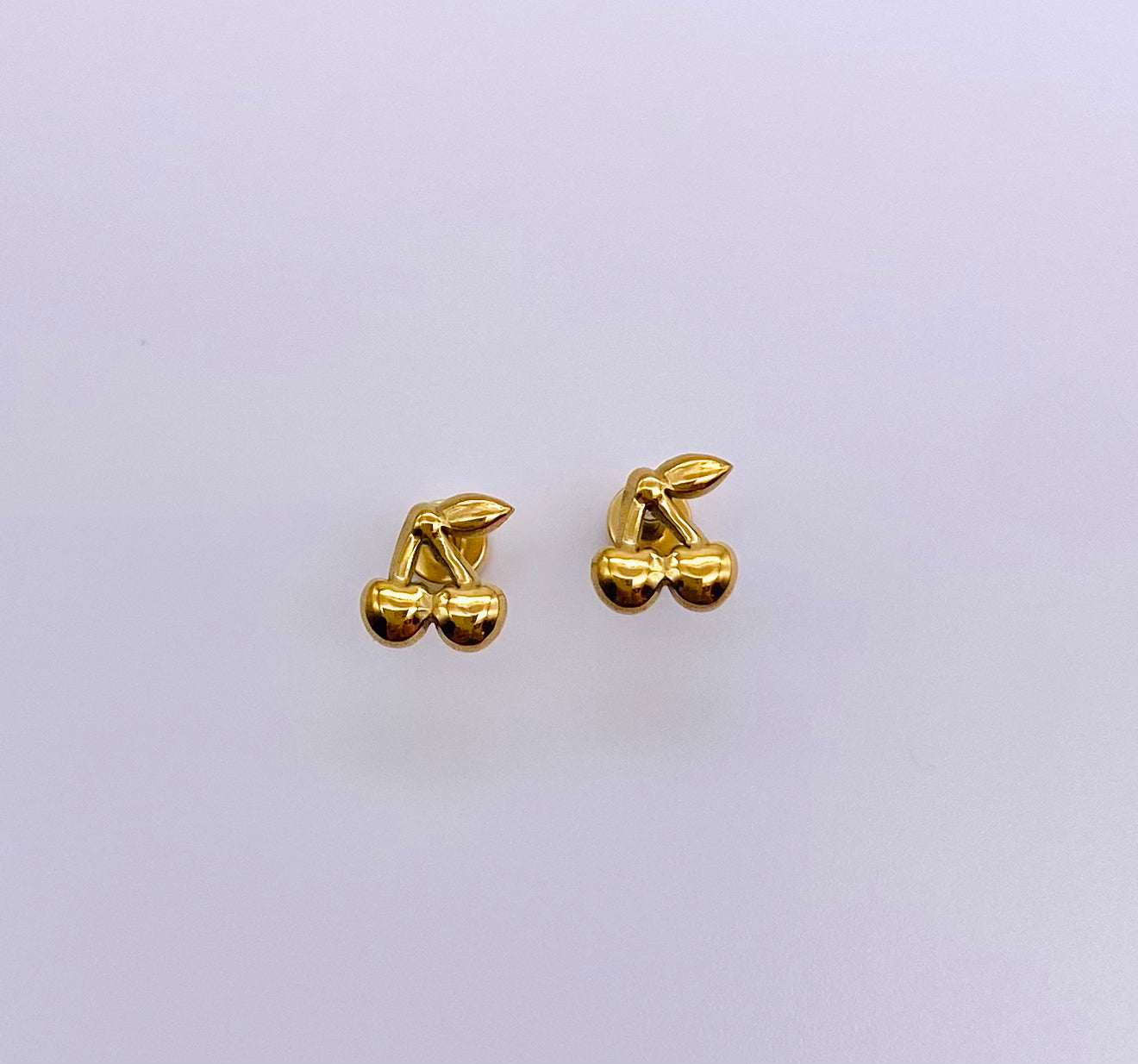 Cherry Gold STUD - FLAT BACK