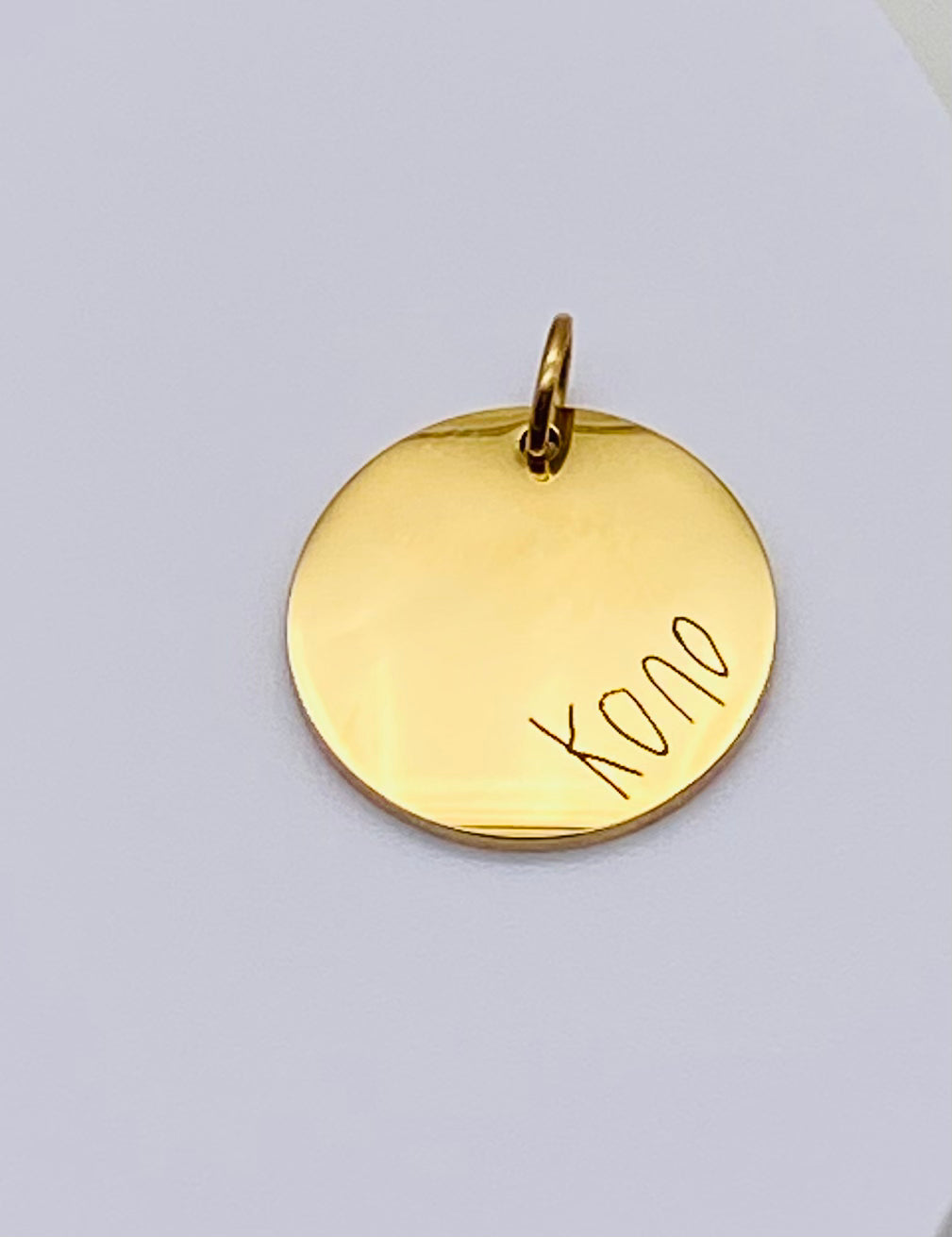 CUSTOM 19MM Circle Charm - NEED TO UPLOAD PHOTO - READ DESCRIPTION TAB - 18K Vacuum Sealed Gold