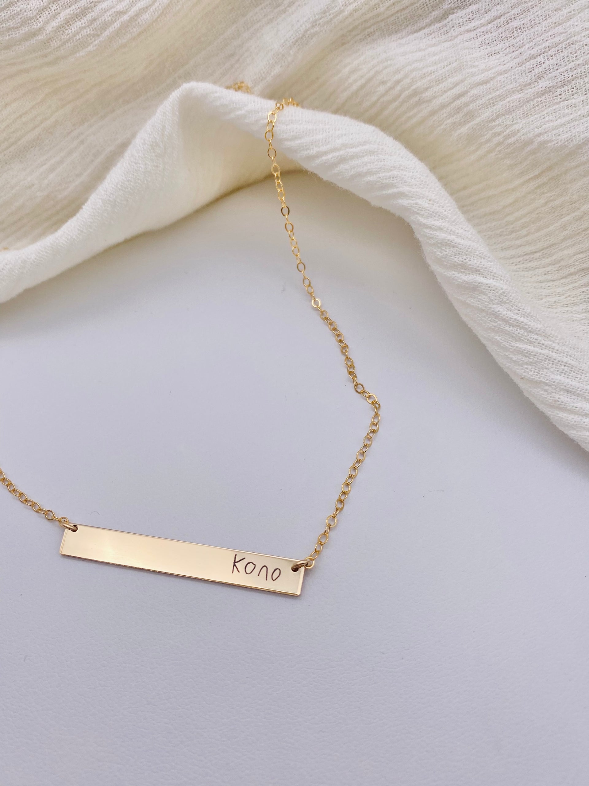 CUSTOM Horizontal Bar Necklace - NEED TO UPLOAD A PHOTO - READ DESCRIPTION