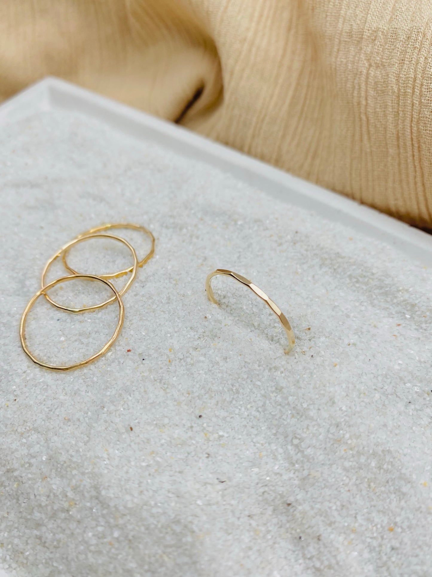 Thin Hammered Ring