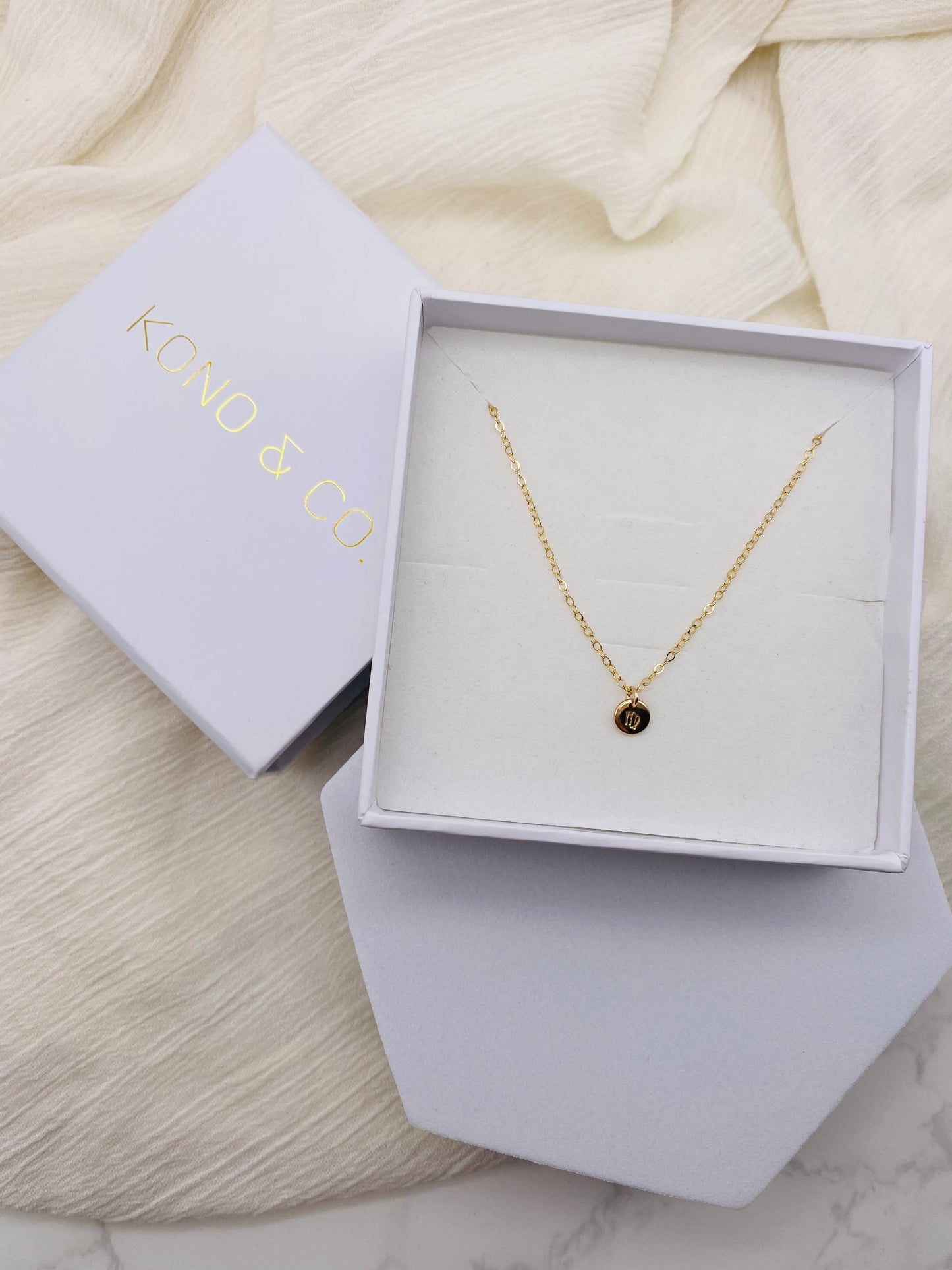 Zodiac Sign Disc Necklace - Hand Stamped - Customize