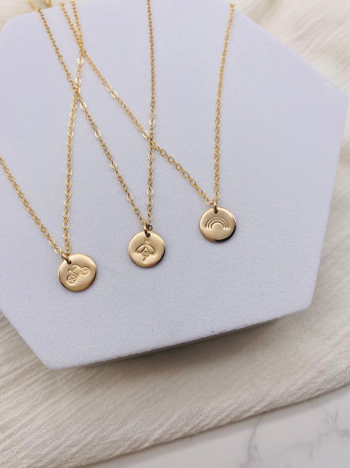 Rainbow Disc Necklace