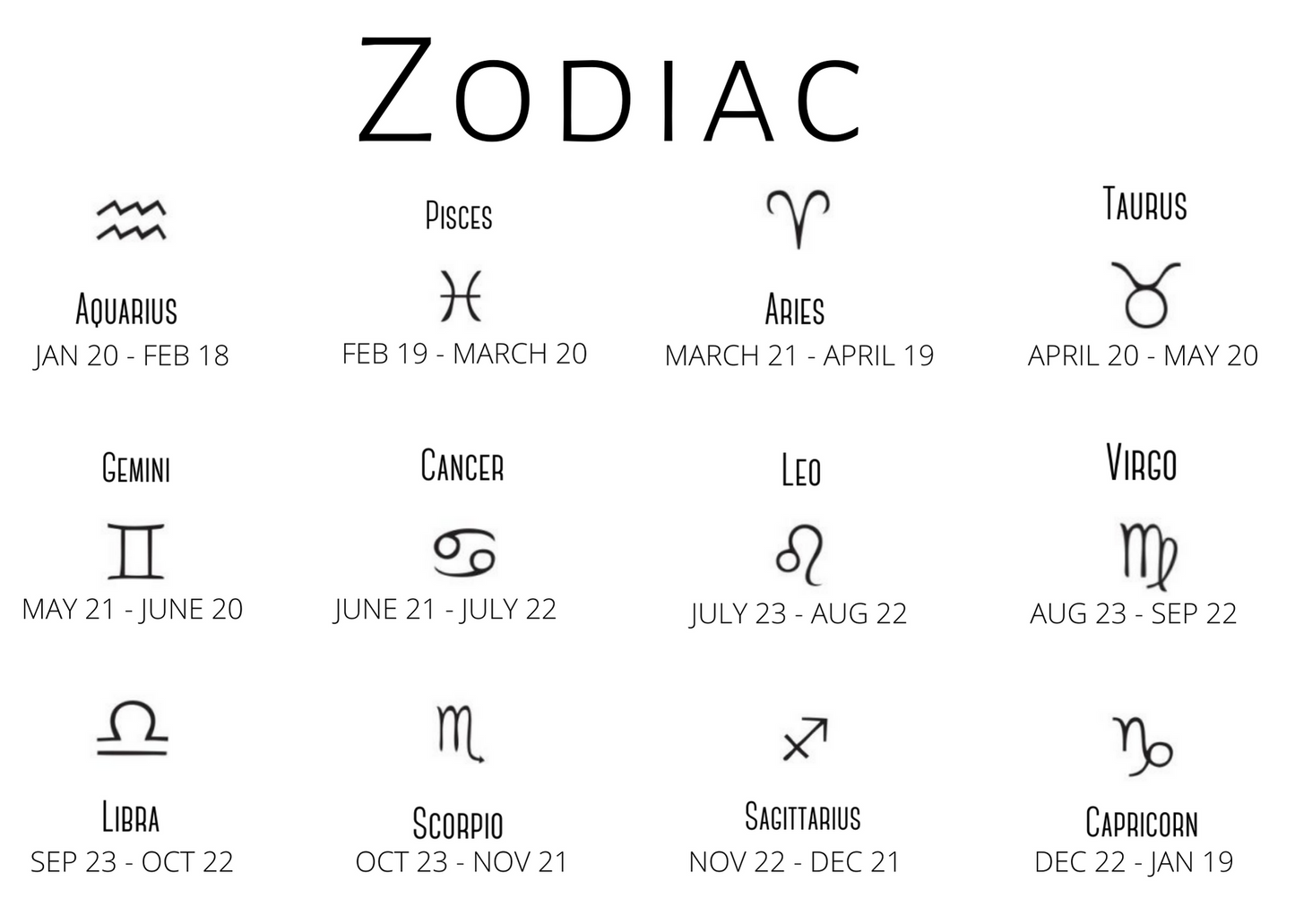 Zodiac Sign Disc Necklace - Hand Stamped - Customize