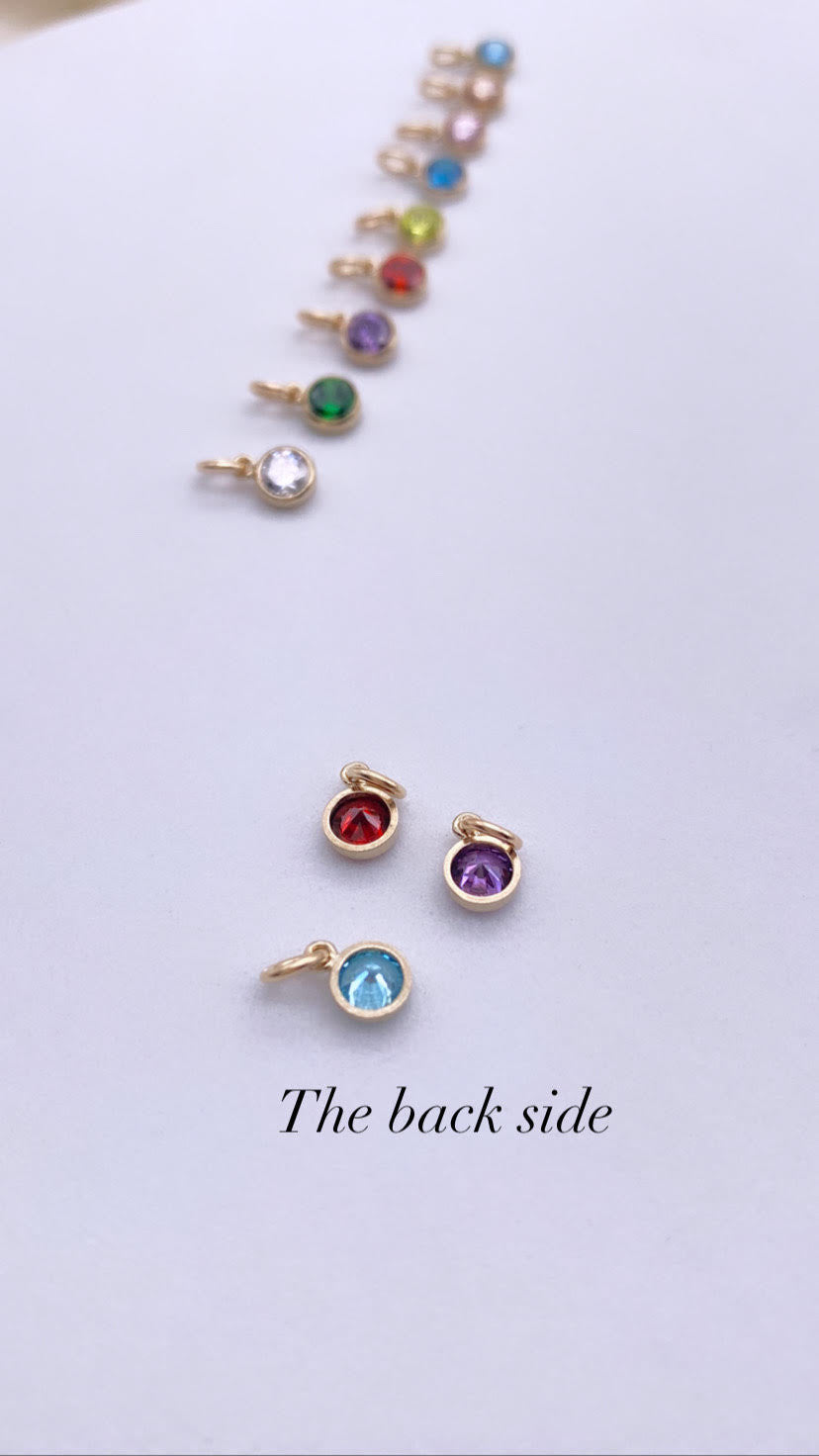 ADD ON - BIRTHSTONE CZ BEZEL CHARM