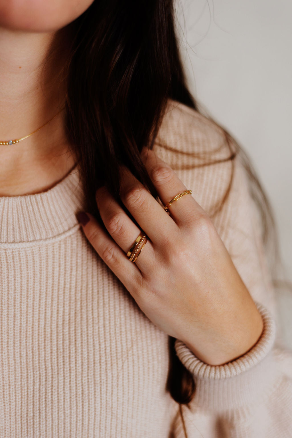 Thin Hammered Ring - Gold Filled