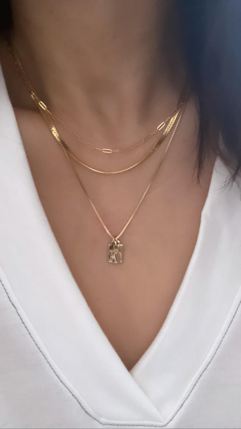 Initial Tag Necklace - Customize Necklace - Gifts for Her - Gold Filled