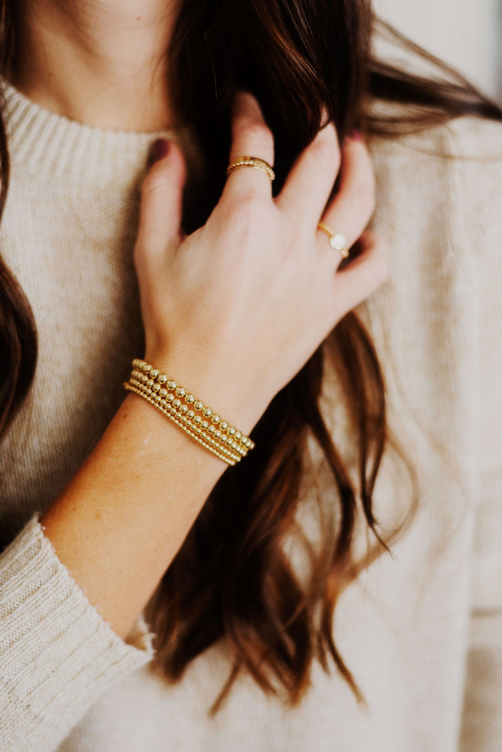 Gold Beaded Bracelets