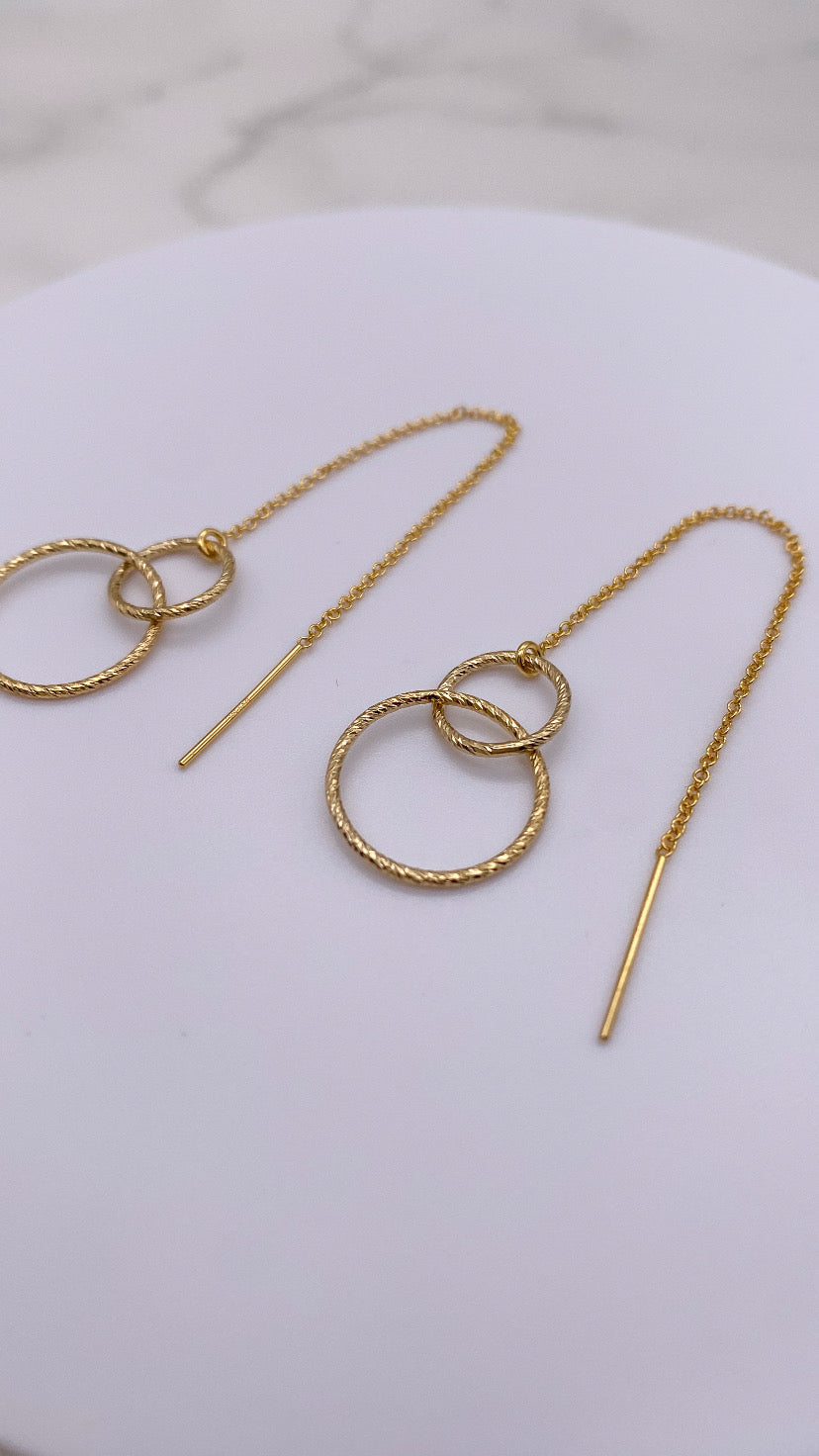 Infinite Earrings - Threader - Gold Filled