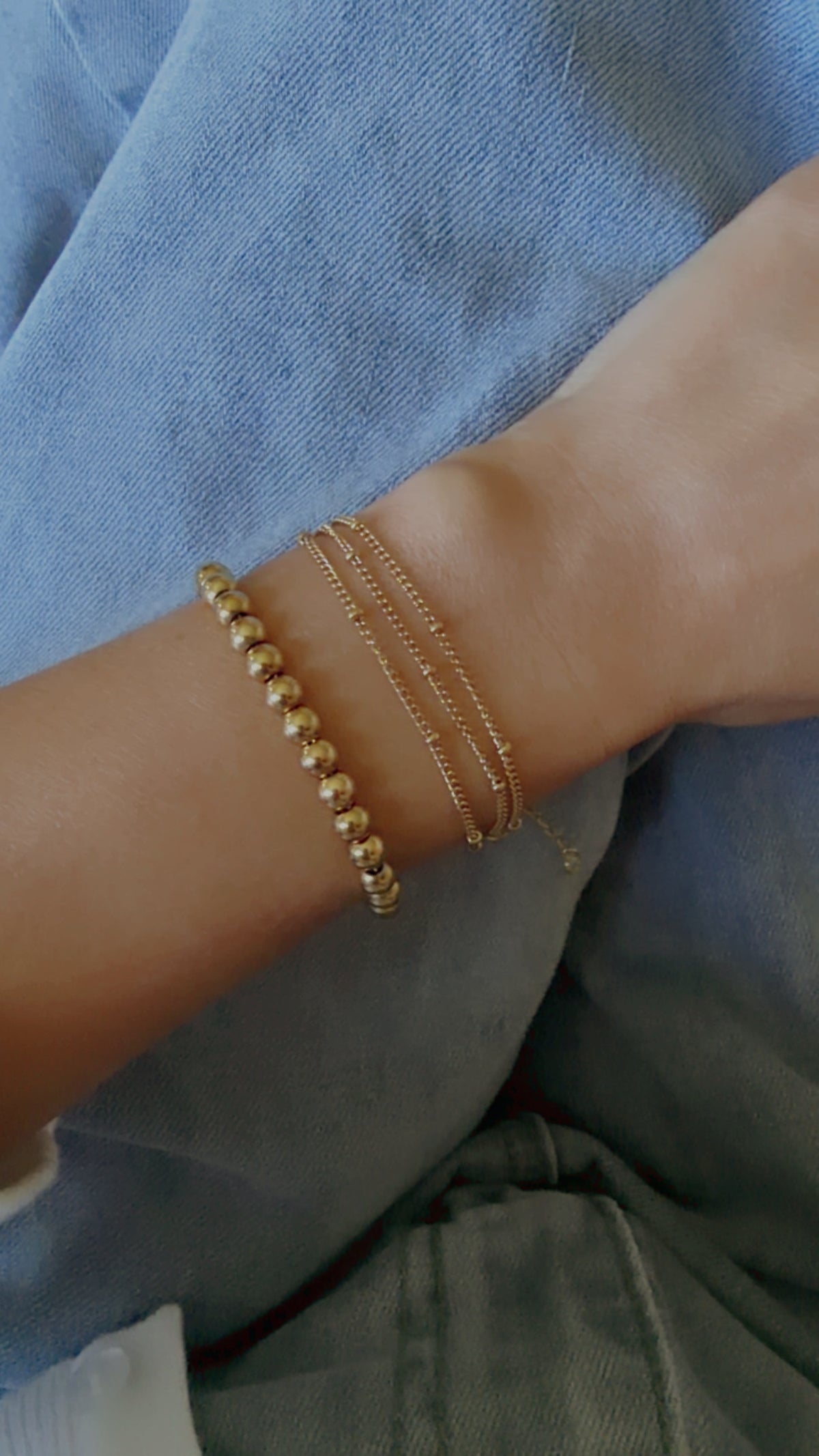 Triple Satellite Chain Bracelet
