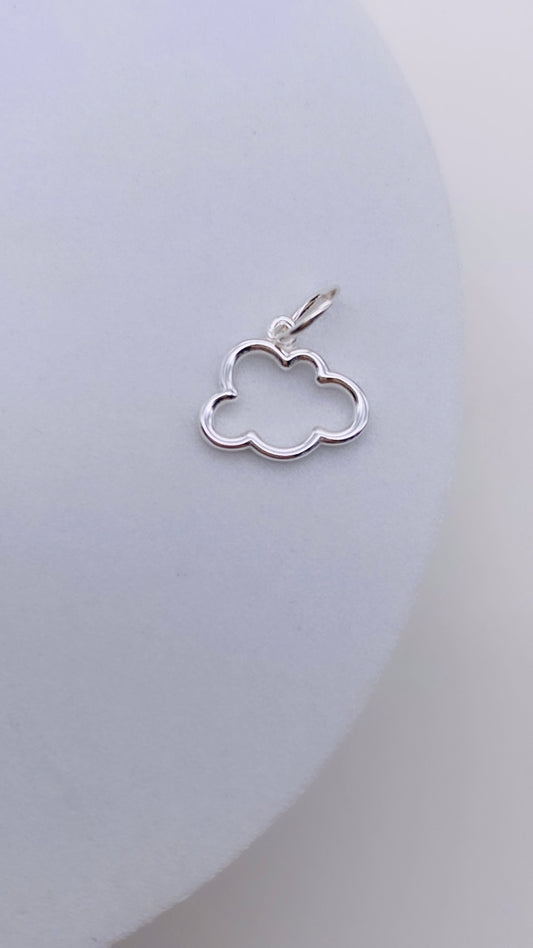 Cloud outline Sterling Silver Charm