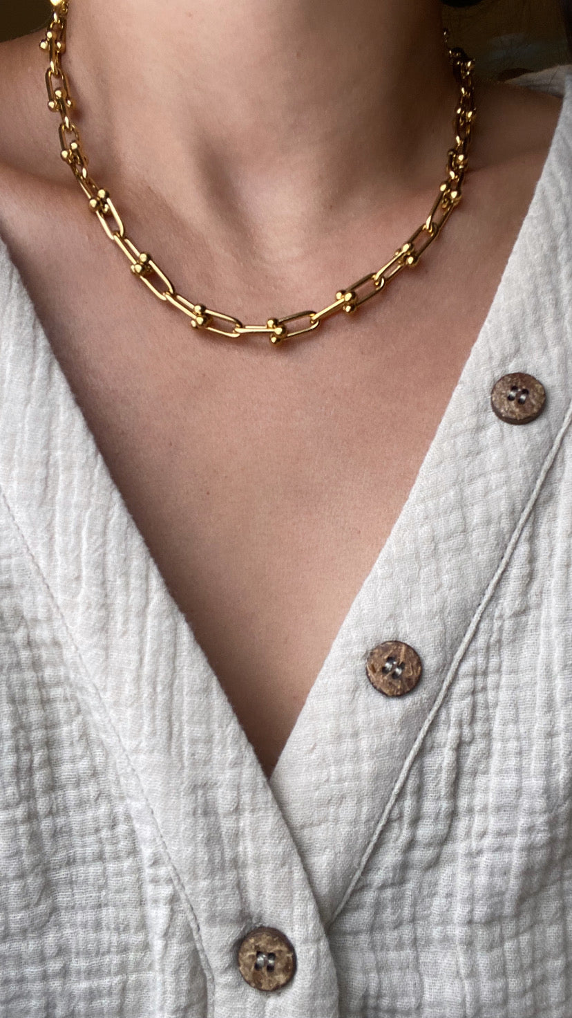 Thick Multi Bar Necklace