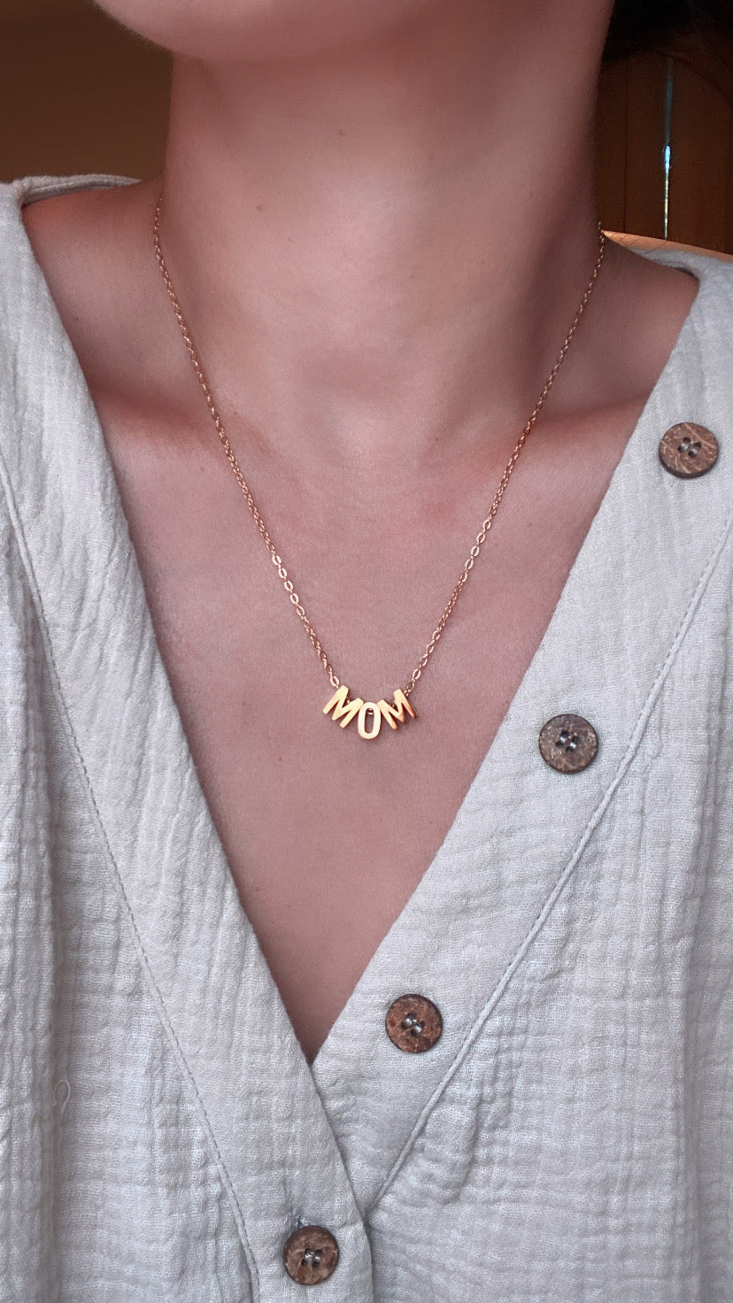 MOM Letter Necklace