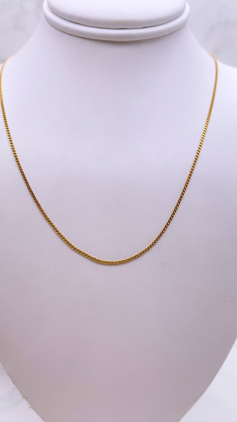 Adjustable Mini Curb Chain Necklace