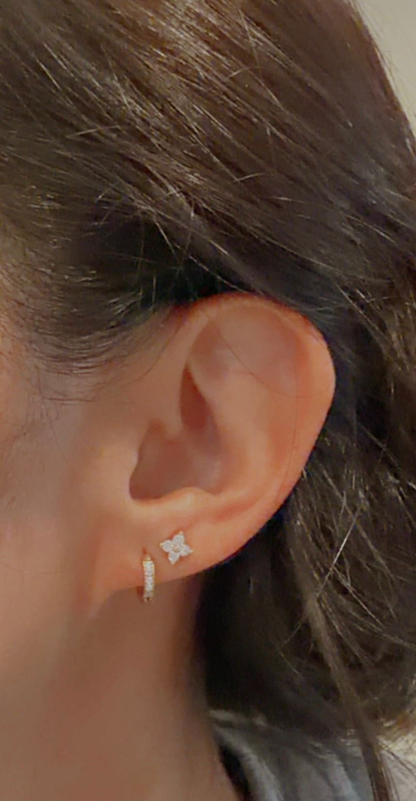 4 CZ Flower - FLAT BACK