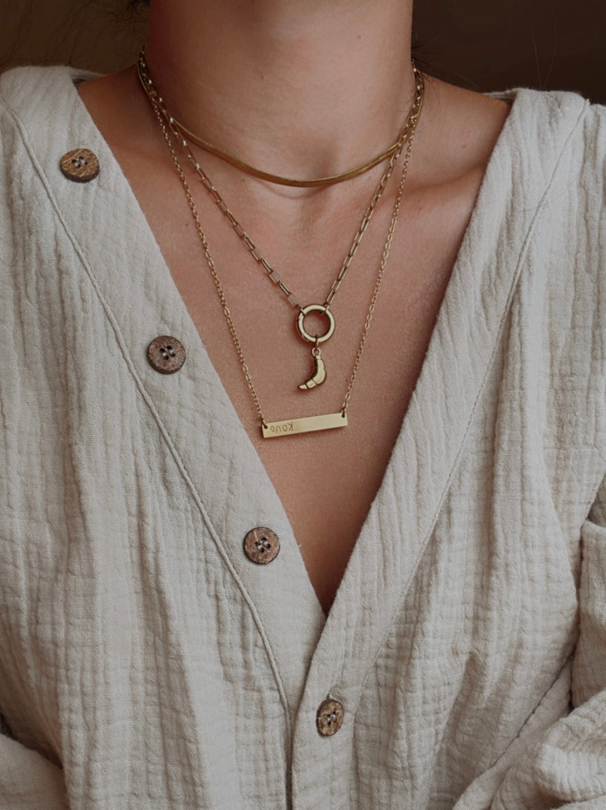 Croissant Charm - 18K