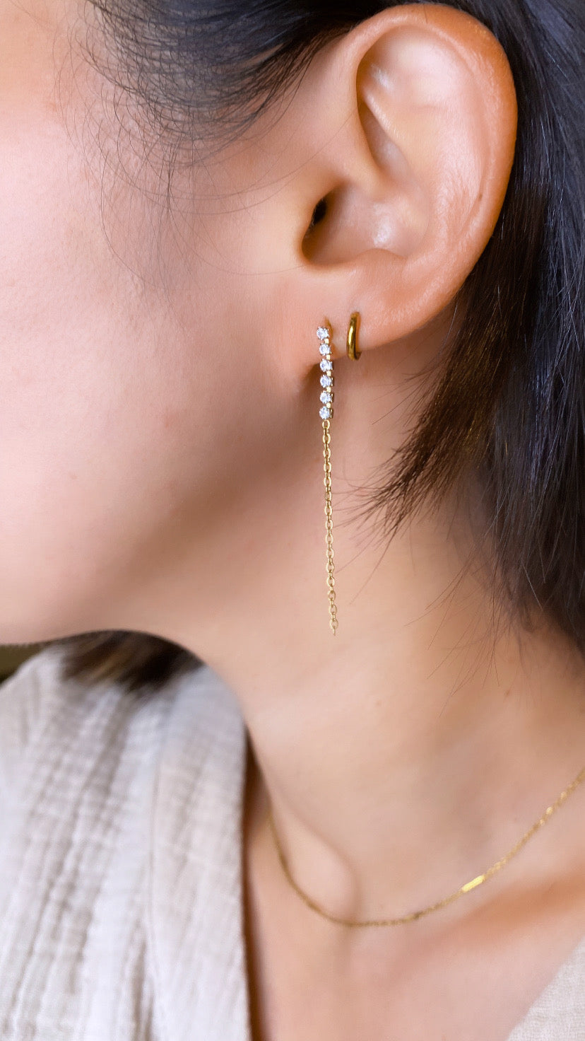 Tennis CZ + Chain Studs