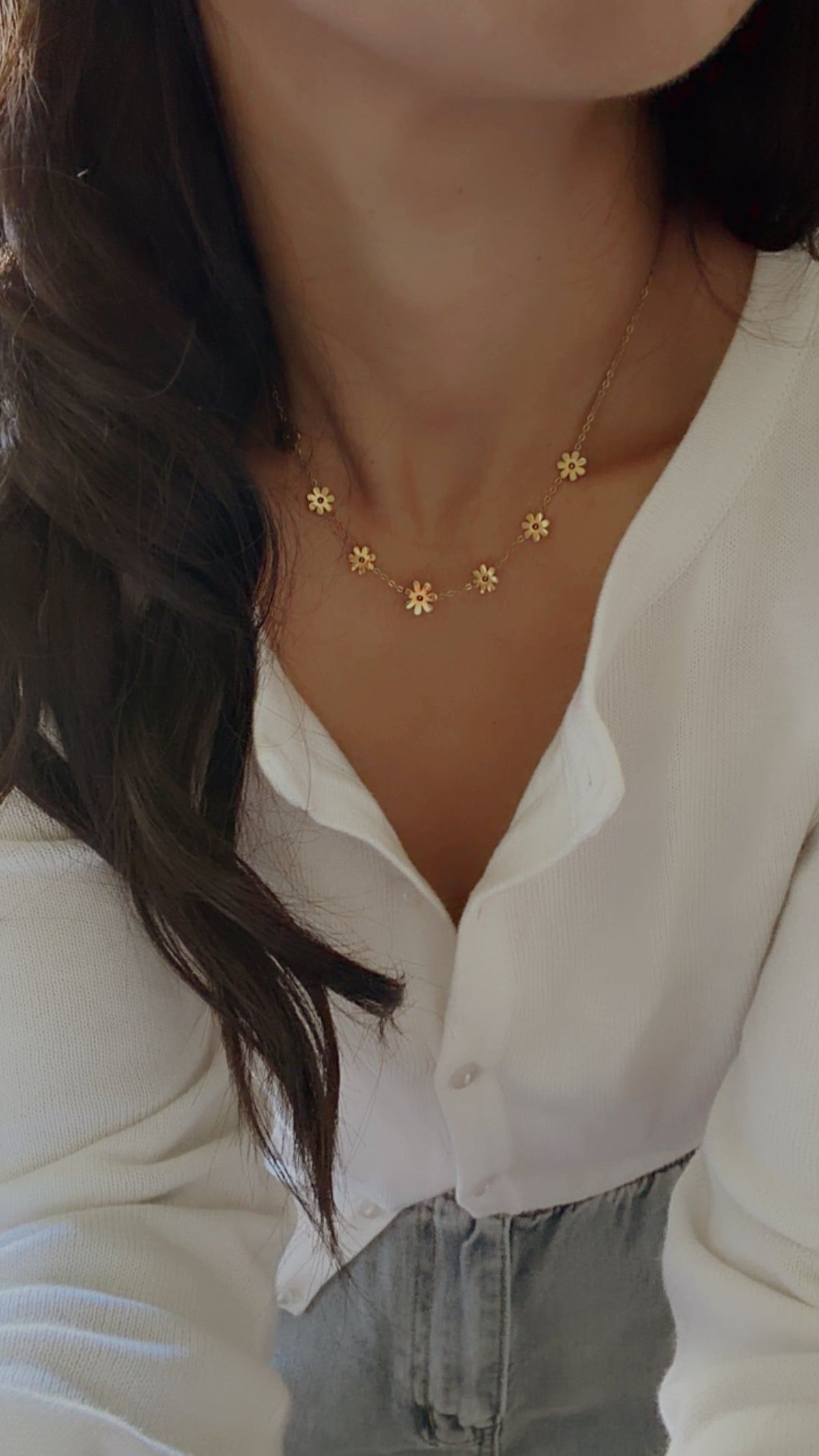 Daisy Gold Necklace - 18K