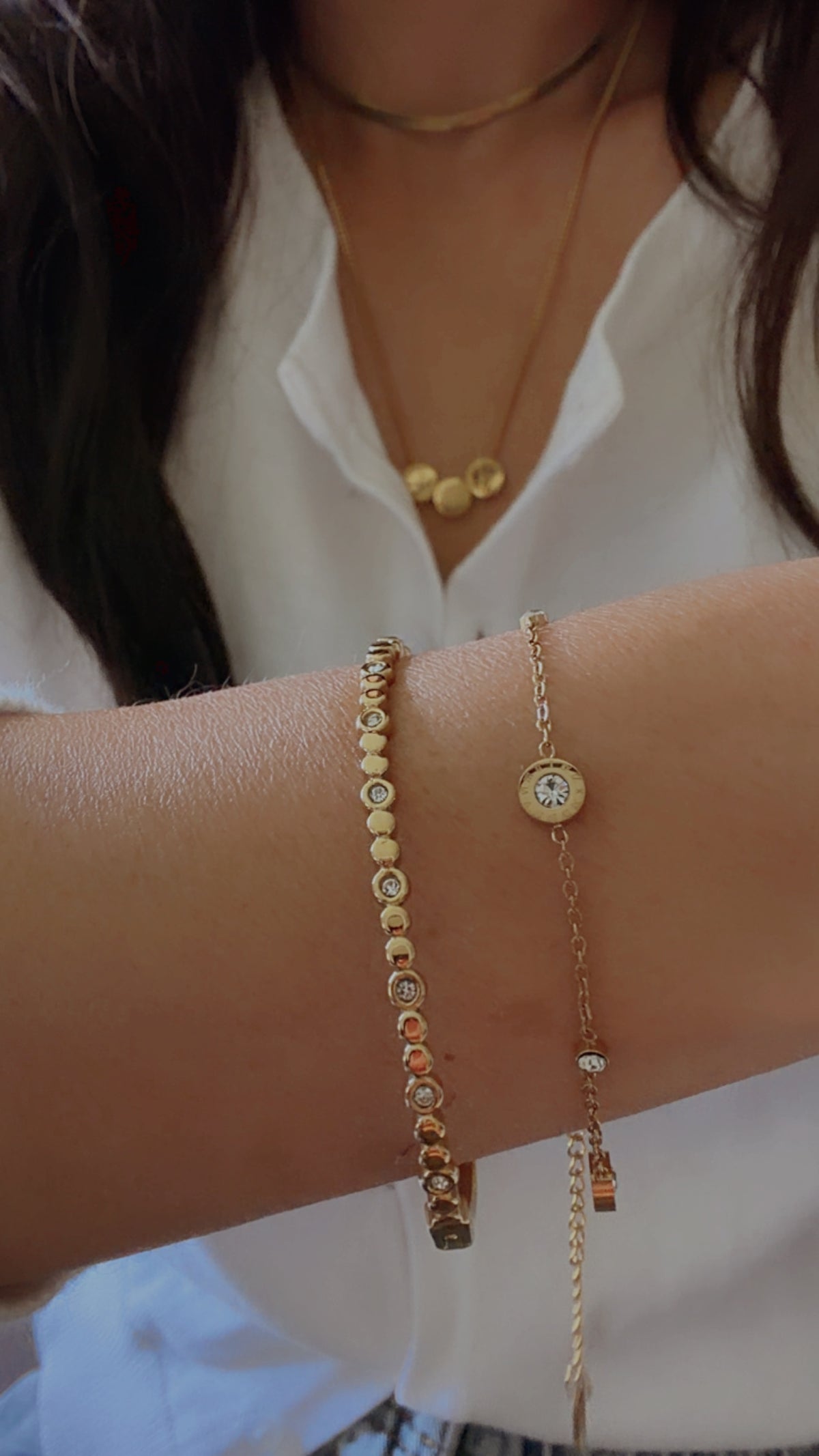 Round Roman Numeral CZ Bracelet
