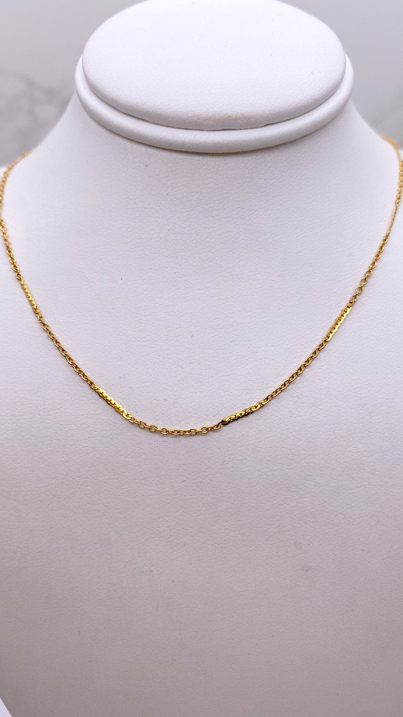 Adjustable Shiny Chain w/ Fresh Water Pearl