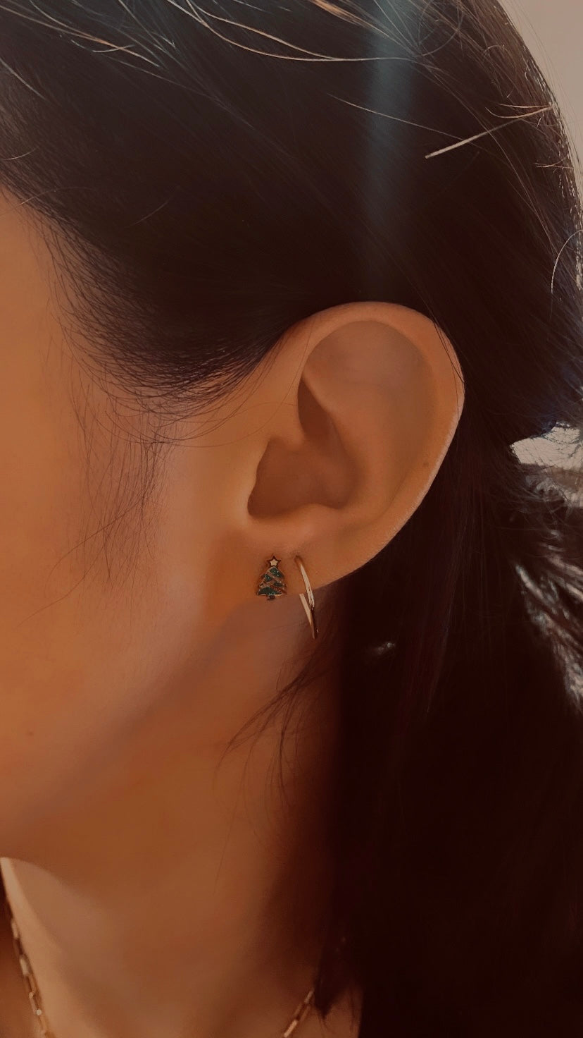 Christmas Tree Stud - FLAT BACK