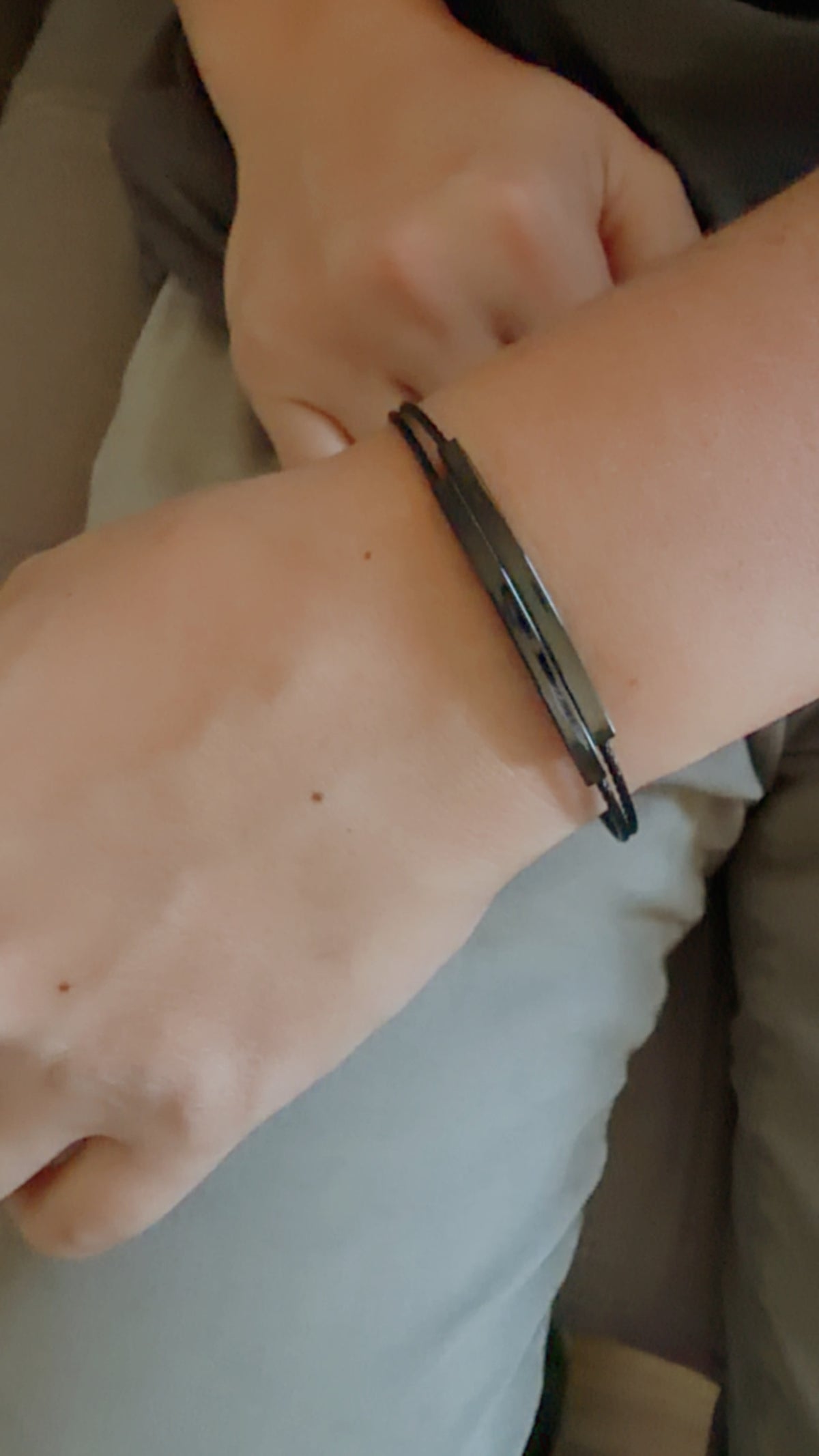 Double Wire Bar Black Bracelet for MEN & WOMEN