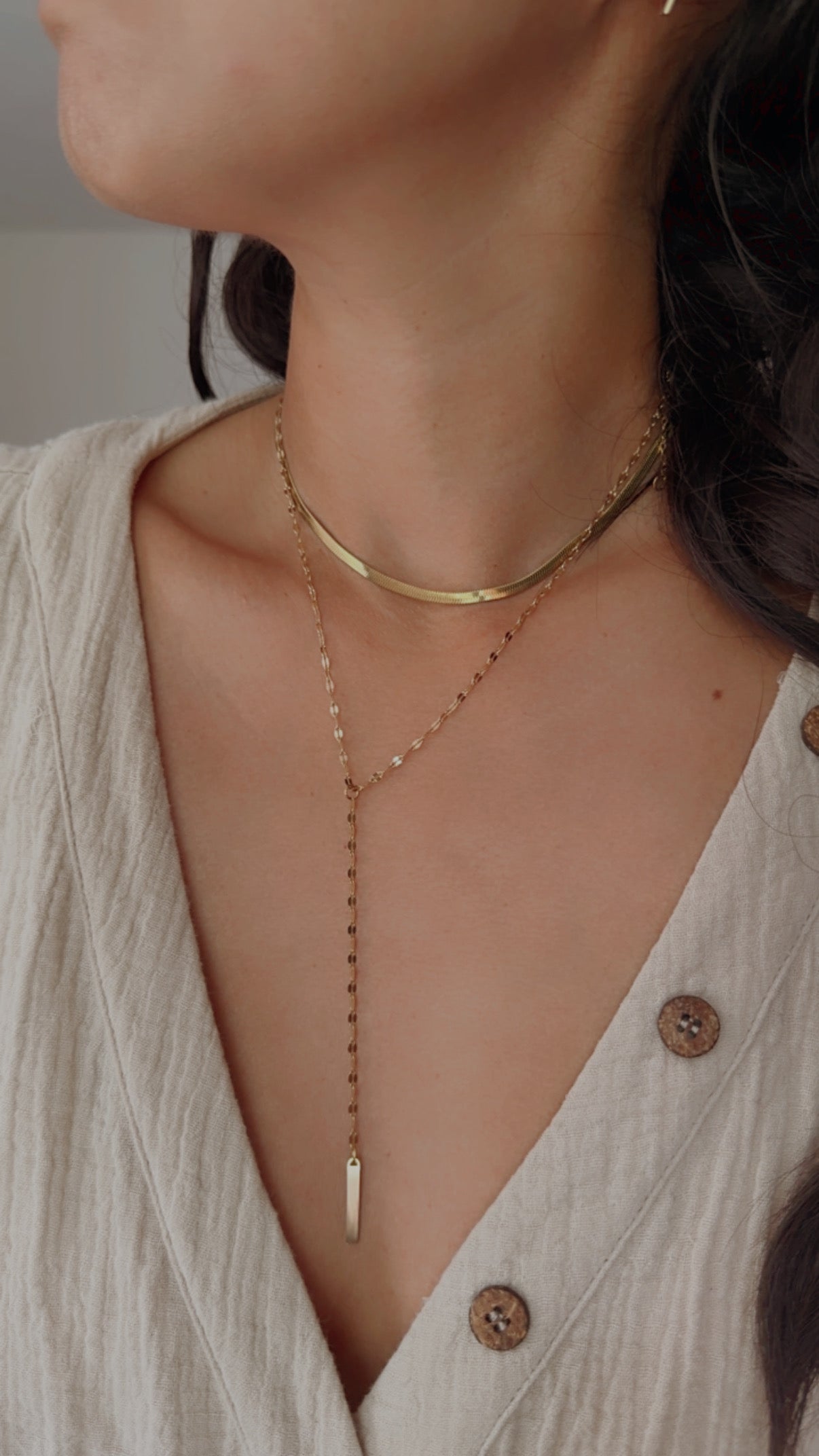 Lariat Lip Chain with Pendant