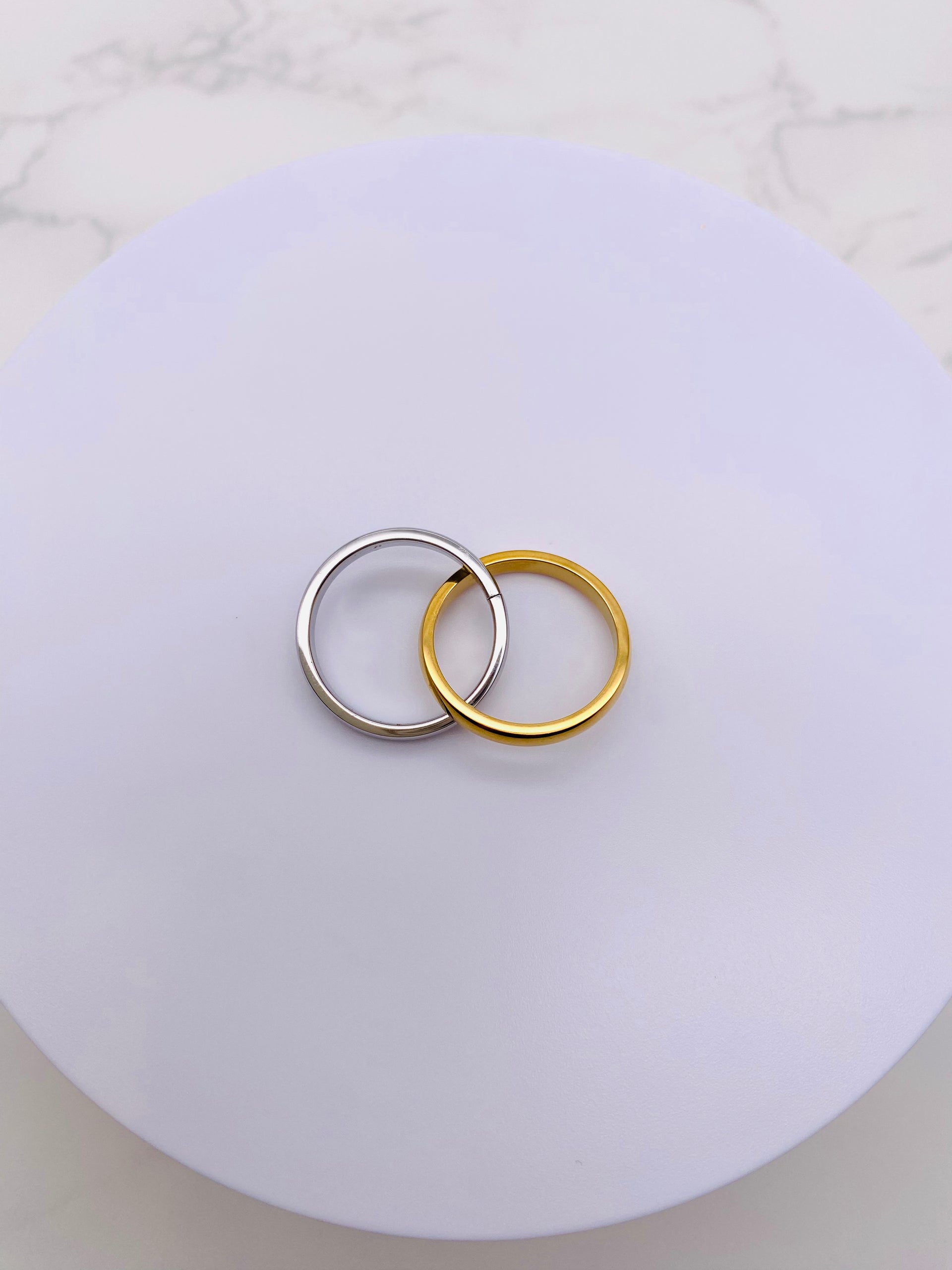 2 Tone Simple Band Ring
