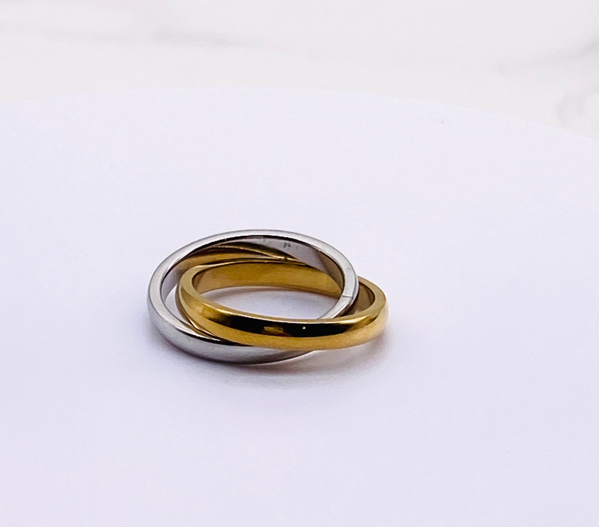 2 Tone Simple Band Ring