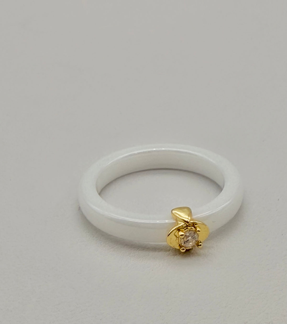 Ceramic Ring Single CZ