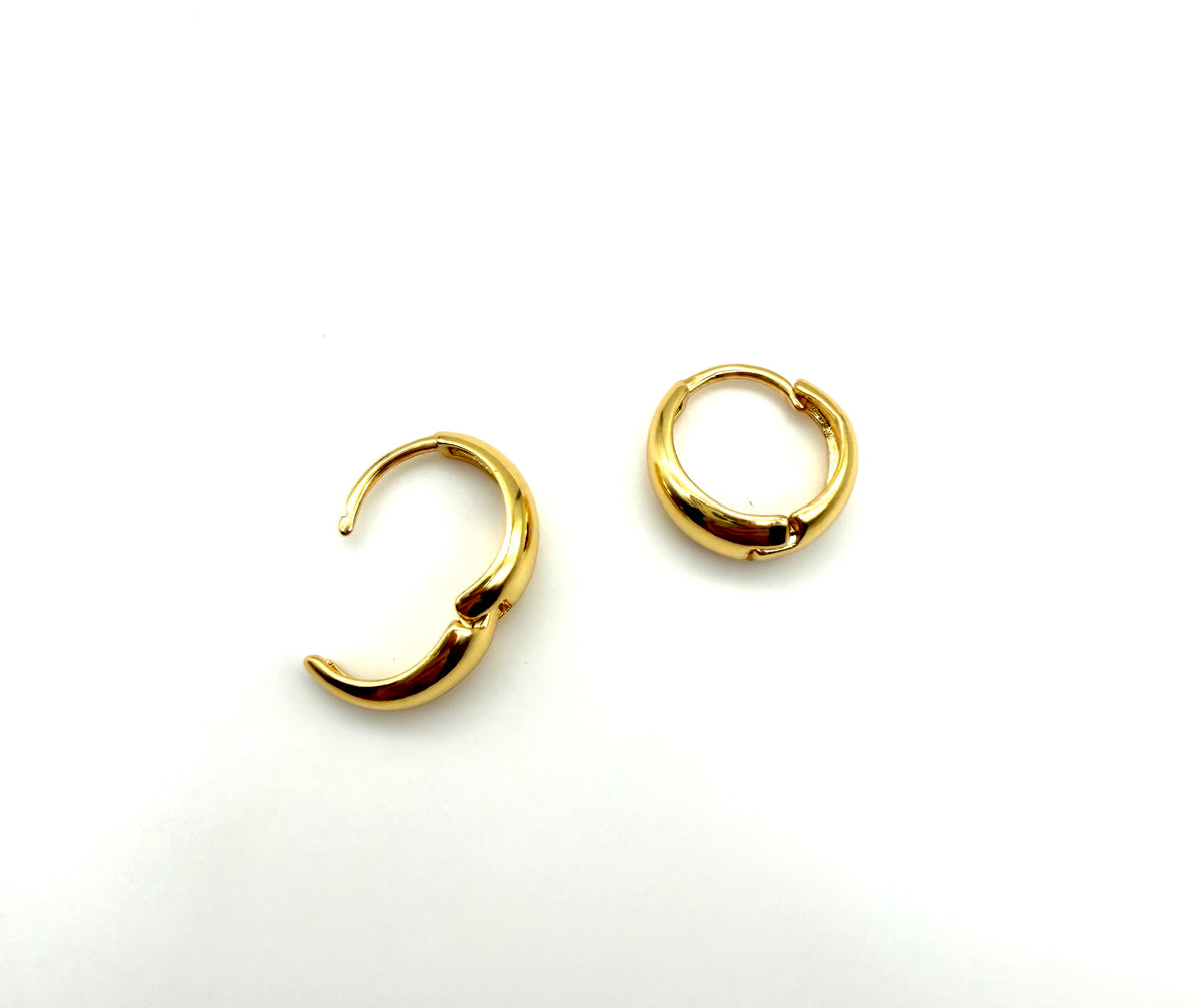 15MM Curved Hoops - 18K