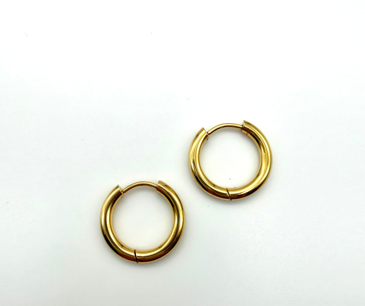 17MM Plain Hoops - 18K