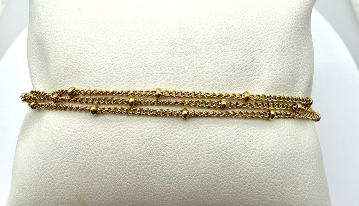 Triple Satellite Chain Bracelet