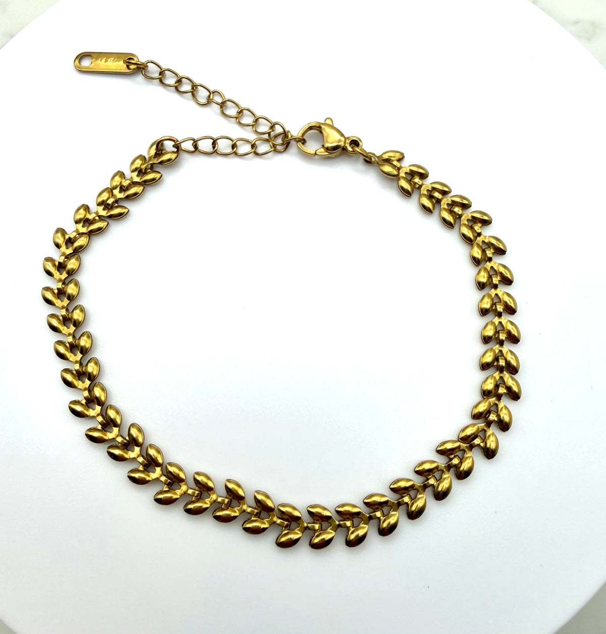 Puffy Leaf Bracelet - 18K