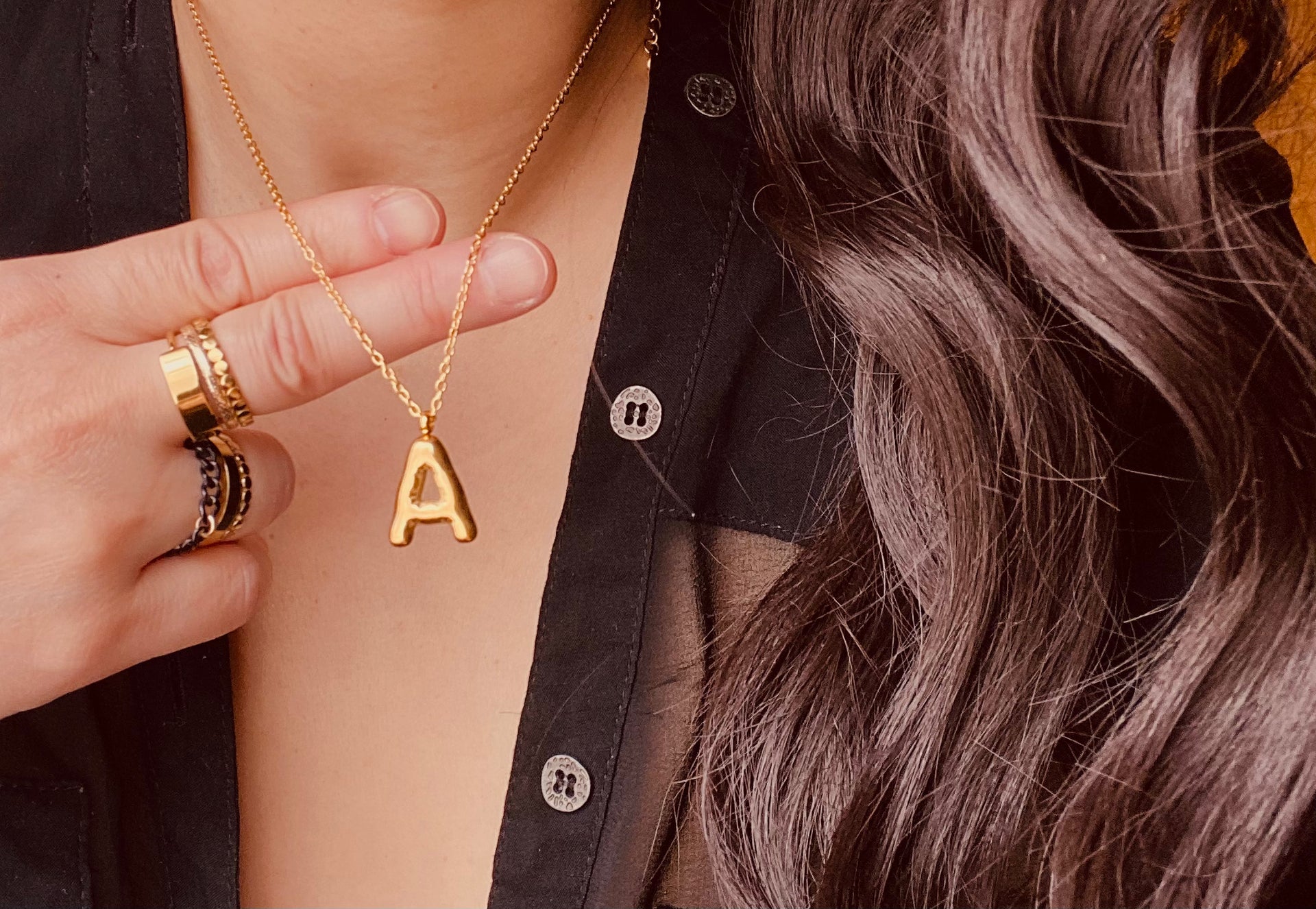 PARTY FAVORS - BUBBLE INITIAL NECKLACE
