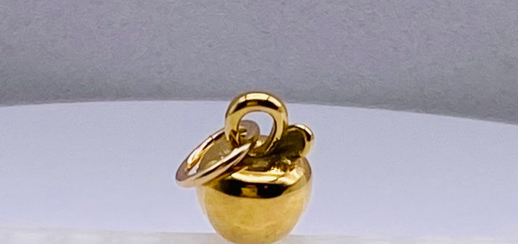 Gold Apple Charm