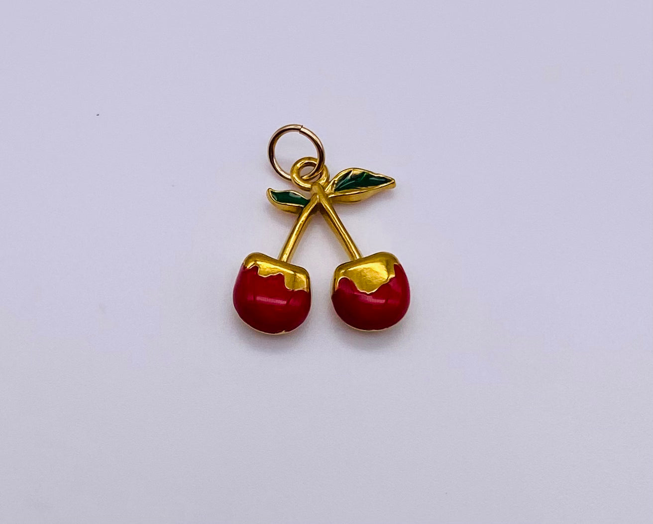 Gold Dipped Cherry Charm