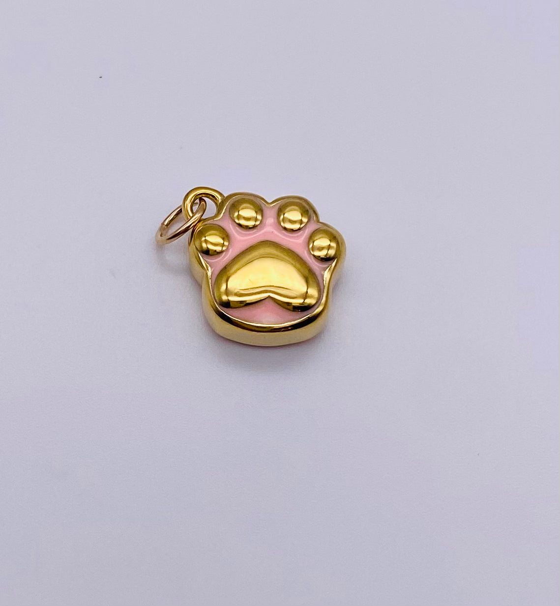 Pink Dog Paw Charm