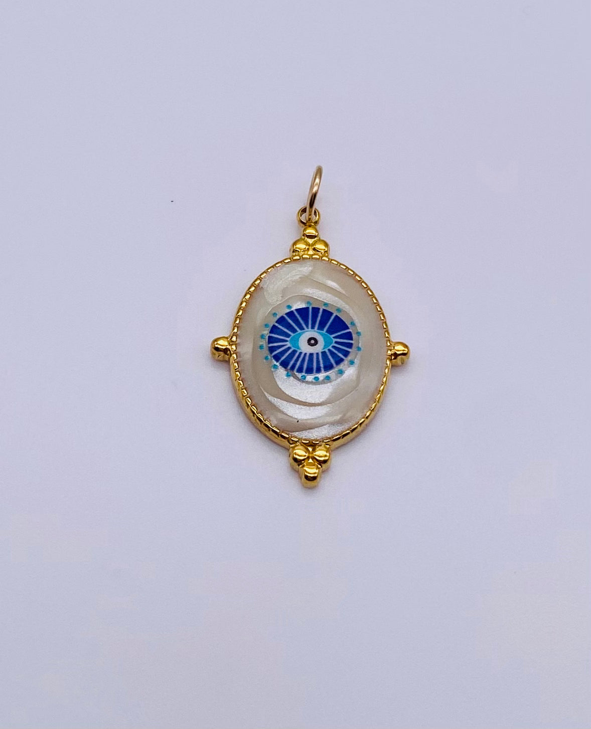Oval Evil Eye Pendant/Charm