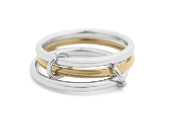 3 Ring Intertwined - 2 Tone - 18K