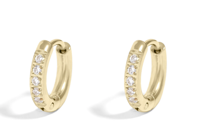 10MM CZ Huggie Hoops