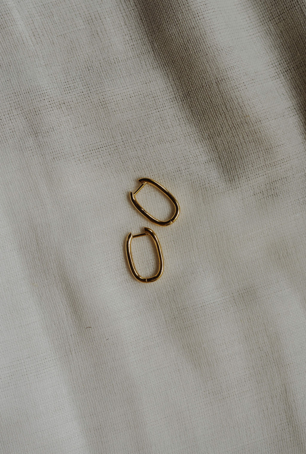 Oval Gold Filled Hoop Earrings